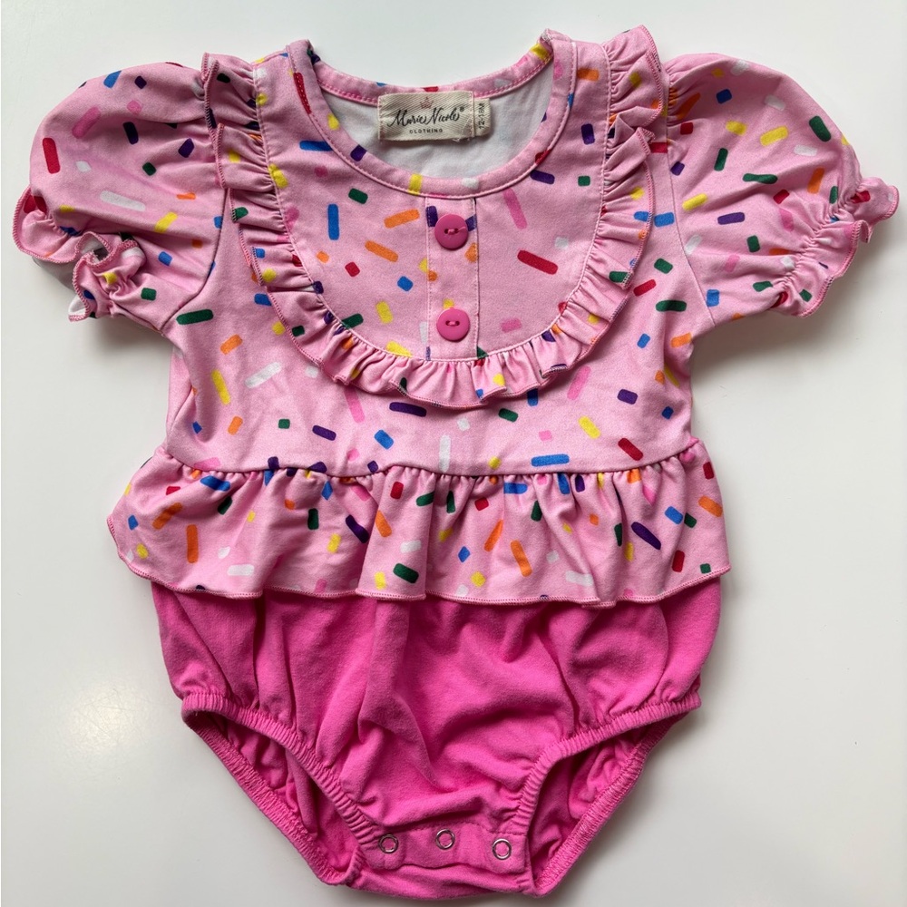 Marie Nicole Pink Sprinkle Bodysuit